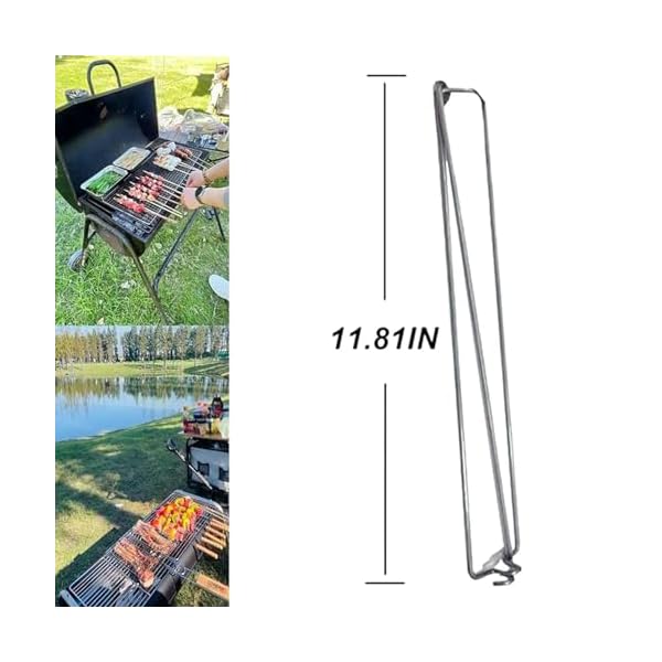 3PCS Chicken Wing BBQ Fork， Chicken Wing Grilling Rails,U-Shaped Design Metal Bbq Grilling Fork,Great for Outdoor Picnic Camping BBQ (3PCS), suit - Image 3