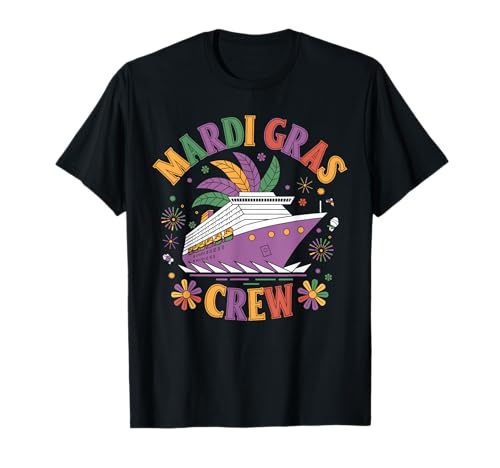 Mardi Gras Cruise Crew 2025 Viaje a Nueva Orleans Familia Coincidencia Camiseta