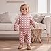 MAYUMMPY Toddler Baby Girls Clothing Set Fashionable Long Sleeve Dot Pullover with Pants 2 Pcs Fall Winter Outfit (Pink, 2-3T)