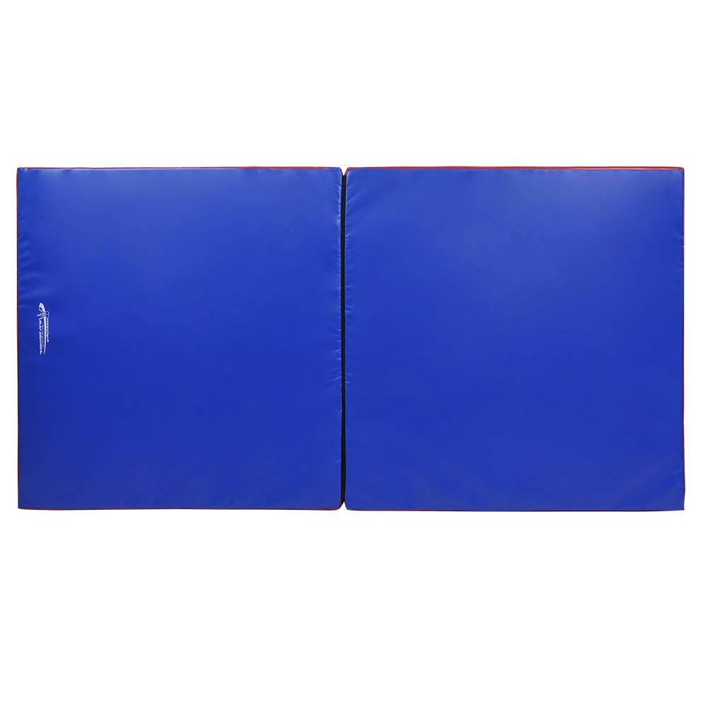 Grevinga Klappbare Turnmatte RG 35 – 200 x 100 x 6 cm – BLAU/ROT - Made in Germany - Faltbare Gymnastikmatte für Fitness, Sport und Gymnastik, Rutschfest und Platzsparend, Weichbodenmatte