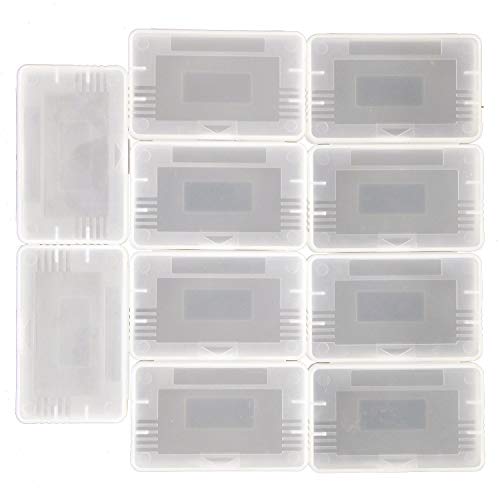 10pcs GBA Game Case - Clear White Game Cartridge Protection Case Storage Box for Game Boy Advance GBA SP GMB