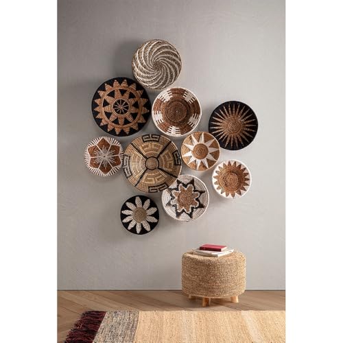 Miroir hexagonal noyer pour habiller un mur vide et sombre avec style - 4