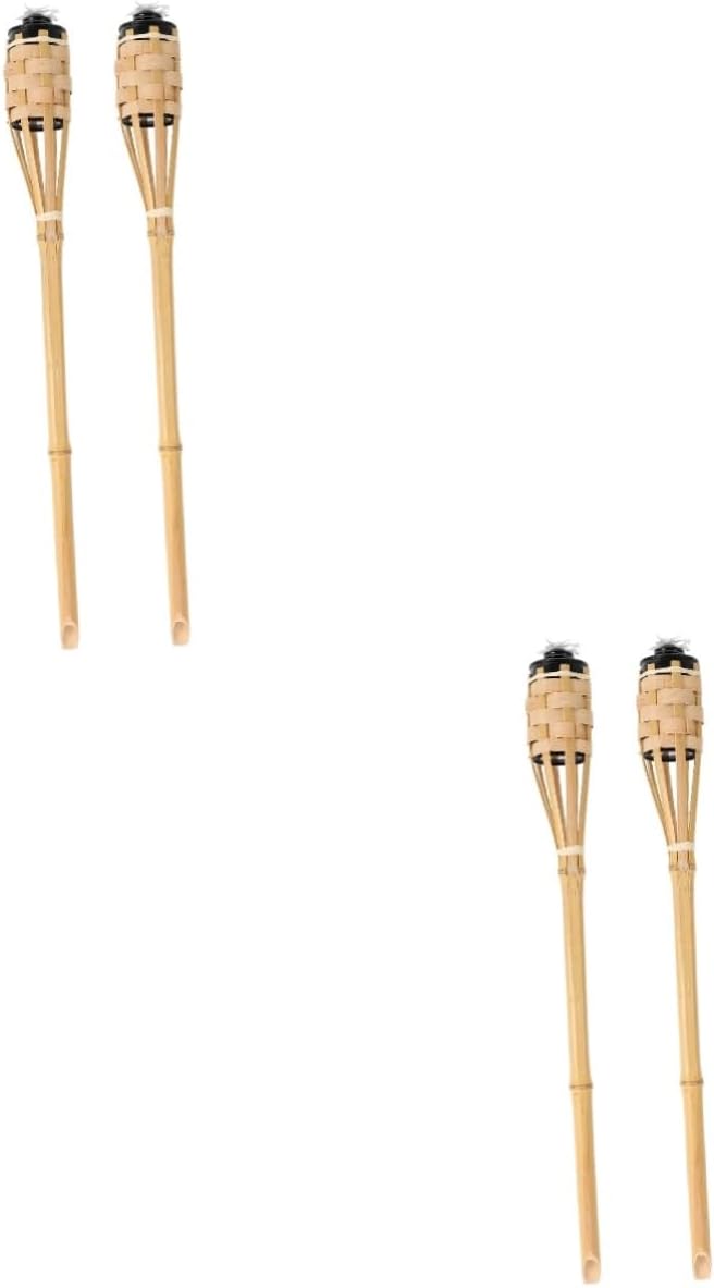 Lurrose 4pcs Torch Light Outdoor Decoration Woven Oil Lamp for Festivals and Parties Easy Installation for Lawn and Garden Use