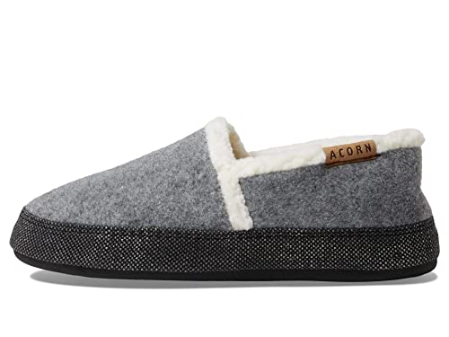 Acorn Women's All-Season Recycled Berber Madison Moc Slippers, Faux Fur Moc Toe, Solid, Bow, US Women's Size4