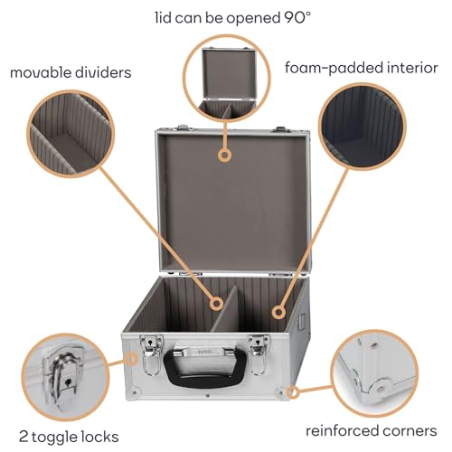 Perel Box para 40 CD de 280x268x160 mm con cerradura 6