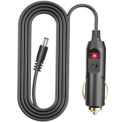 TQXHLBFU DC 5.5x2.1mm Car Cigarette Lighter Power Cord,6.5ft 12V-24V Car Charger Power Adapter with Fuse, for Rear View Camera Monitor Car Truck Bus RV Power Supply Extension Cable