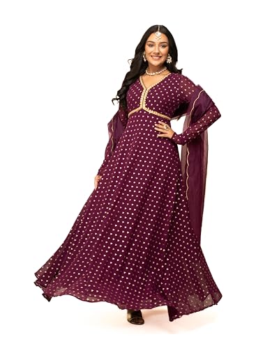 Image of FIORRA Women's Fit and Flare Floor Length Gown