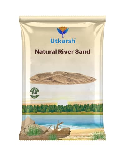 Image of Utkarsh Natural River Sand (Substrate Pure Organic Plants Soil Mix Additive, Plants Gardening | River Sand for Aquarium | for Cactus Succulent Bonsai| Home Decor) (5 Kg; Pack of 1)