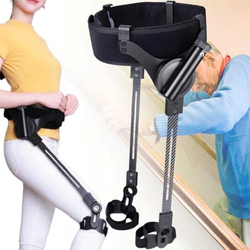 IqdZynx Ayuda para Caminar Ligera de Fibra de Carbono, Dispositivo de Movilidad dinámica pasiva para Personas Mayores y rehabilitación Tras un Ictus. Right-L