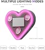 2 Piezas Luces Solares en Forma de Corazón, Accesorios Universales para Auto, 5 Modos, Luces Solares de Corazón para Decoración de Ventana Trasera, Luz Neón de Acento para Auto, Adecuadas para Autos, Camionetas o SUVs 8