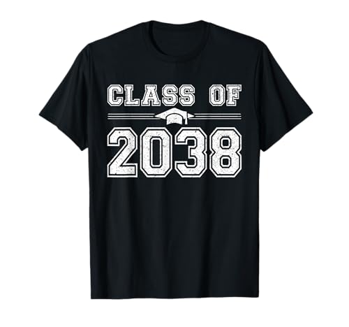 Class of 2038 Grow With Me Graduate 2038 First Day of School T-Shirt