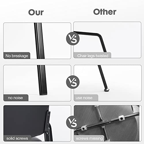 Guest Reception Chair - Waiting Room Chair Set Of 2 With Fixed Pu Leather Padded Armrest, Clinic Chairs With Lumbar Support,Office Desk Chairs Without Wheels For Restaurant, Library, Barber Store #TOP6