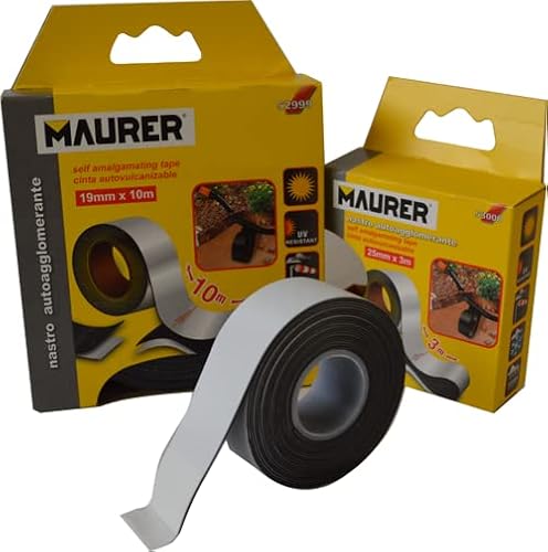 Maurer Nero - Nastro Al Silicone 3Mtx25Mm Autoagglomerante Autosiggilante