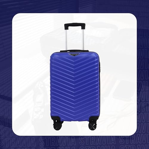 STRAVIA – Vic – Valise Moyenne 65 cm – ABS légère et résistante – Bagage Rigide – Serrure à Code sécurisée – 4 Roues Double Ultra fluides – Bleu – 65 x 44 x 26 cm – vue 4