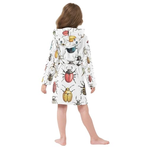 Bathrobe Hooded PJ Robe Soft Fleece Robe Pajama Sleepwear 2-12 Years4