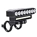 RiToEasysports Bike Lights, 6 Modes Water Proof 8 Led USB Rechargeable Headlight with Horn for Mountain Off Road Cycling