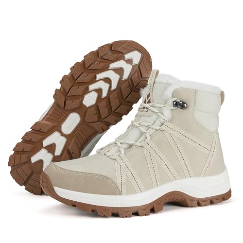 Mishansha Botas Mujer Invierno Zapatos Forradas Cálido Botas Montaña Impermeables Sneakers Antideslizantes 41 EU