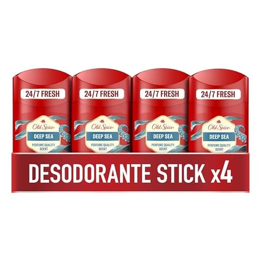 PACK X4 Old Spice Deep Sea Desodorante en Barra para Hombres, 50 ml