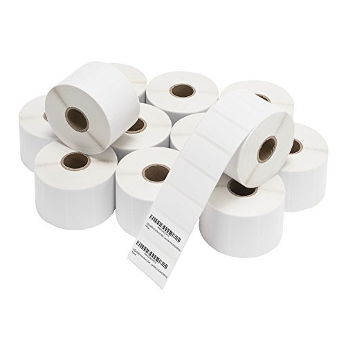 [12 Rolls, 1350/Roll] 2x1 Thermal Labels In Bulk, 2 x 1 Inch Tested & Proven for FBA Sellers FNSKU Barcodes, Permanent Self Adhesive, Perforated, 12 Rolls, Zebra Printer Compatible (1350 Per Roll