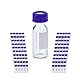 ALWSCI 2 mL HPLC Glasfläschchen, KlareLabor-Autosampler-Fläschchen, 9-425 Klares Fläschchen, Blaue Schraubkappe, Rotes PTFE&Weißes Silikon Septa, 100 Stück