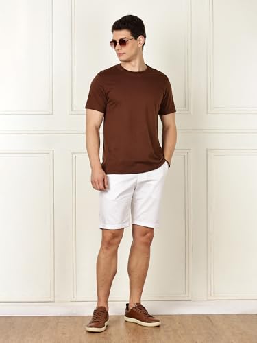 Image of Thomas Scott Men's | Solid | Mid Rise | Light Weight | 100% Cotton | Casual | Chino | Shorts for Men