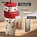 SDGA+ 24 oz Stainless Steel Tumbler with Lid and Straw, Insulated Water Bottle Leak Proof for Hot and Cold, Portable Travel Coffee Mug, Reusable Coffee Cup for Women, Cherry