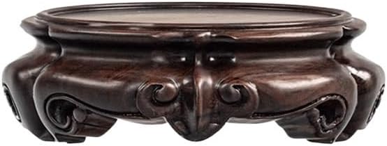 Bonsai Pedestal Vase Pedestal Stands Solid Wood Solid Round Base Vase Buddha Statue Teapot Base Incense Burner Fish Tank Base Wooden Bracket Pad Planter Stand Plant Holder