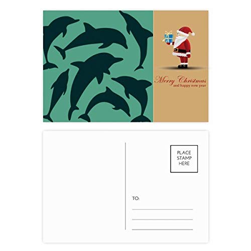 Cartes postales requin Noël Blue Ocean lot de 20 idées cadeaux