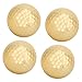 Yosoo Health Gear Golden Golf Balls, 4Pcs Gold Plating Double Layer Golf Ball, Golf Balls Bulk, Golf Ball Accessory for Golf Clubs Golfers Lovers Beginners Golf Practicing