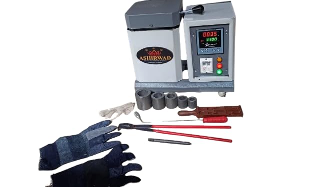 Ashirwad Gold and Silver 1kg Melting Machine .Gold Melting furance.Gold Tools.230V 1200C.1500W