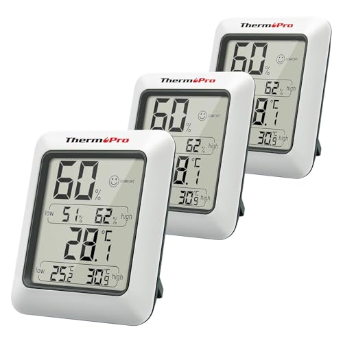 ThermoPro TP50-3 Digital Hygrometer Indoor Thermometer Room ...
