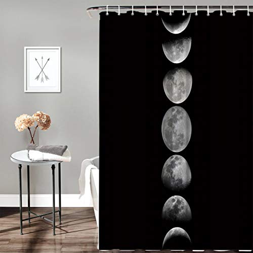 Crystal Emotion Phases Of The Moon Pattern Waterproof Fabric Polyester Bathroom Shower Curtain … #TOP2