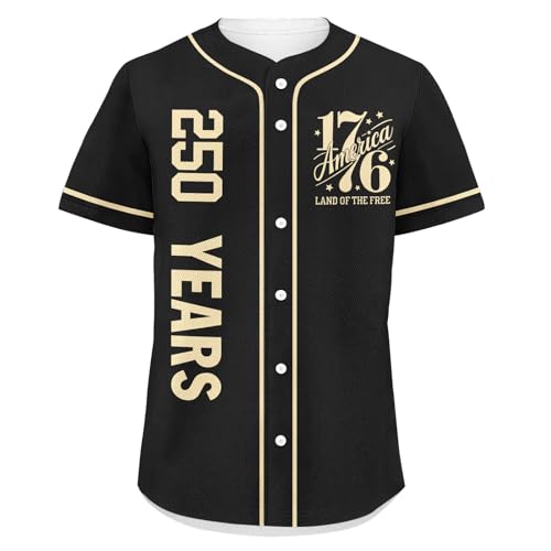 Jersey personalizado de béisbol Aniversario 250 años América, nombre y número patriótico 1776-2016, camiseta de softbol miniatura 4