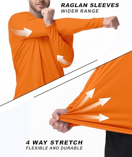 ZITY Mens UPF 50+ Sun Protection Shirts Long Sleeve Lightweight Rash Guard - image 5