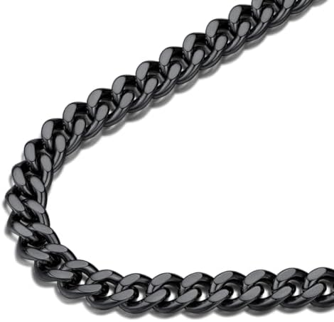 FindChic Men Curb Chain Necklace 18K Gold Plated/Stainless Steel/Black Chunky Double Tight Cuban Link Hip Hop Neck Chains for Men Boys 3.5MM/5MM/6MM/7MM/9MM/12MM 14''-30'' 8 Length Options (Send Gift