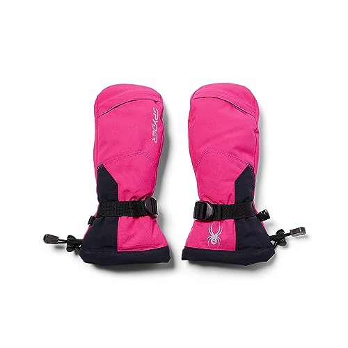 Moufles de ski rose Spyder Finn pour garçon en taille M