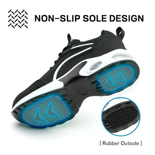 Women's Waterproof Steel Toe Work Safety Shoes, Non-Slip, Puncture-Proof, Comfortable, Lightweight, Fashion Footwear, Construction, Industrial Shoes4