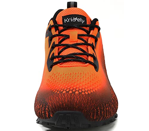 Kricely BHTRUSM903 Men'S Trail Running Shoes Fashion Hiking Sneakers Tennis Cross Training Shoe Outdoor Snearker Casual Workout Footwear(Orange 11) thumb #1