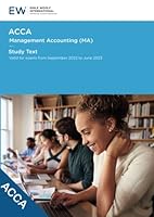ACCA Management Accounting (MA) Study Text - 2022-23 1848436815 Book Cover