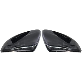 Compatible with Golf 7 MK7 7.5 GTD R L E-Golf Side Wing Rear View Mirror Cover Caps 2013-2017 Gloss Black