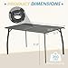 AECOJOY Outdoor Patio Dinning Table for 6, 51