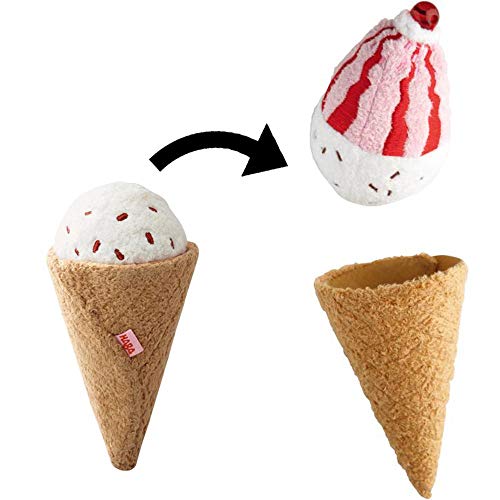 Haba Biofino Ice Cream Venezia - 2 Pretend Play Plush Cones With Reversible Scoops (4 Flavor Combos) #TOP2