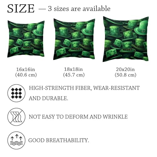 Housses de coussin velours doux trèfle Saint Patrick pour salon terne