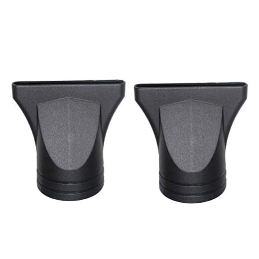 DNHCLL Pack of 2 Black Professional Plastic Hair Dryer Diffuser, Dryer Nozzle Wide Design Plastic Hair Dryer Nozzle Replacement Blow Flat Hairdressing Salon Styling Tool