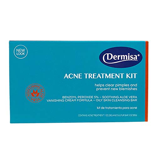 Dermisa Kit, Acne Sulfur Bar Soap 3 Oz / 85 g. + Soothing Acne Treatment with Aloe Vera 1 Oz / 28 g.