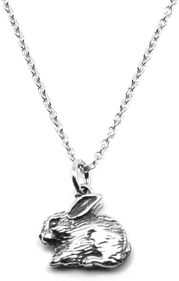 KEVIN N ANNA Sterling Silver Small Rabbit Charm Necklace, 16"