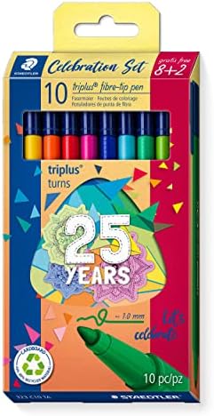 STAEDTLER 323 SB20 Triplus Colour Fibre-Tip Pens, 1.0mm - Assorted Colours (Pack of 20)