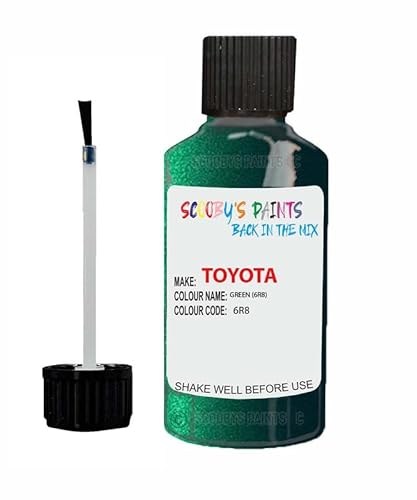 Scoobys Paints Back In The Mix Green Touch Up Paint For Toyota 6R8 Metallic
