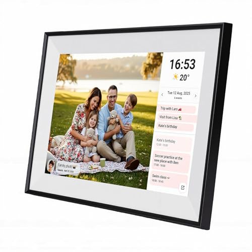 Marco digital de 10,1 pulgadas con planificador electrónico de tareas familiares