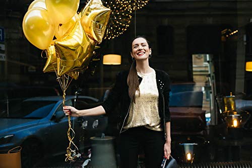 Treasures Gifted Metallic Gold Balloons - Gold Pearlized Balloons - Gold Metallic Balloons 12 Inch, Antique Gold Balloons - Globos Metalicos - Gold Latex Balloons - Large Gold Balloons 72 Pack, Bulk #TOP5